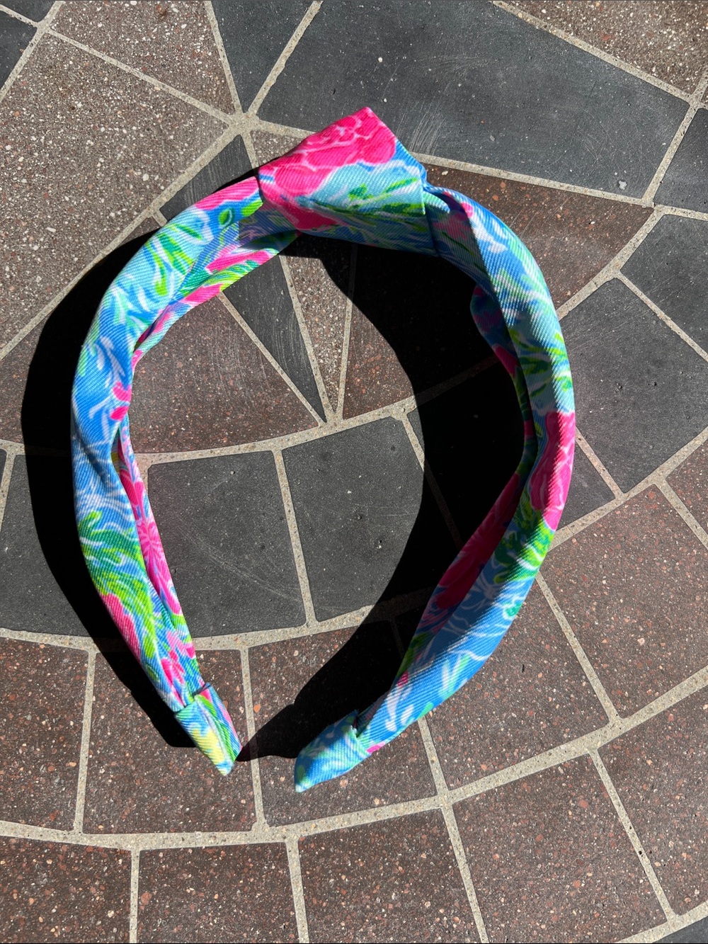 Lilly Pulitzer Floral Twisted Headband in Blue & Pink
